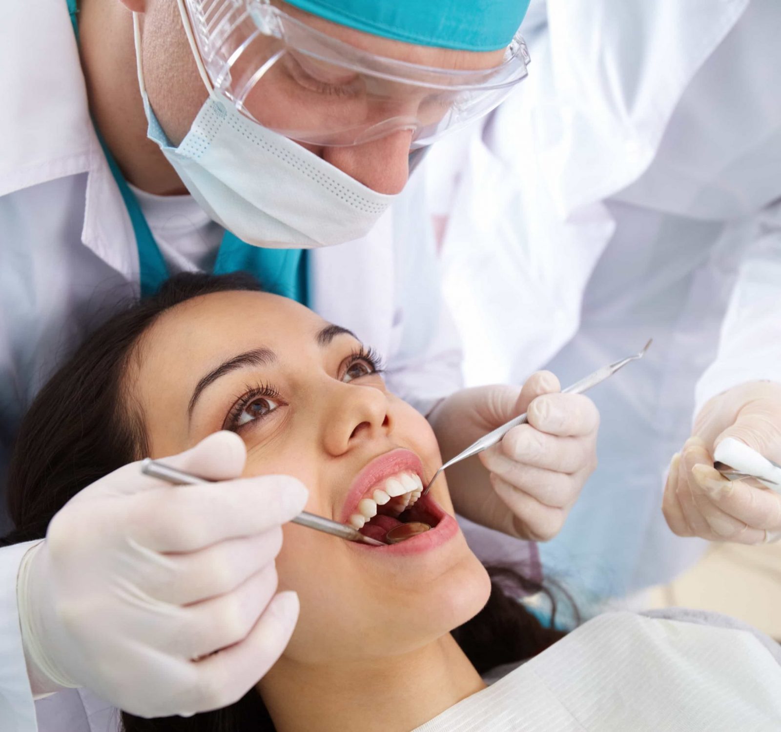 woman undergoing dental check up